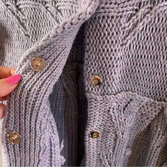 Vertigo Paris Wool Blend XL Button Snap Cardigan - Picture 3 of 6